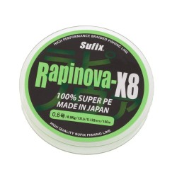 Sufix Rapinova-X8 Lemon Green 150 m/0,104 mm