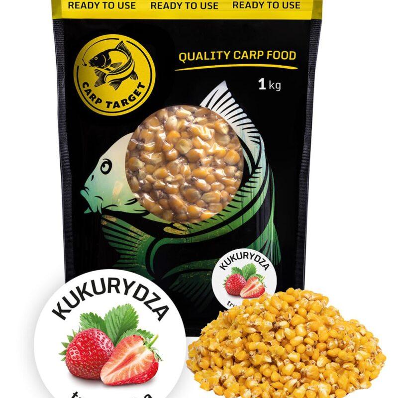 Carp Target Gotowa Kukurydza Wędkarska Truskawka 1 kg