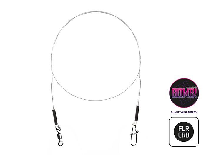 Delphin BOMB! Fluorocarbon Leader w. Swivel & Snap