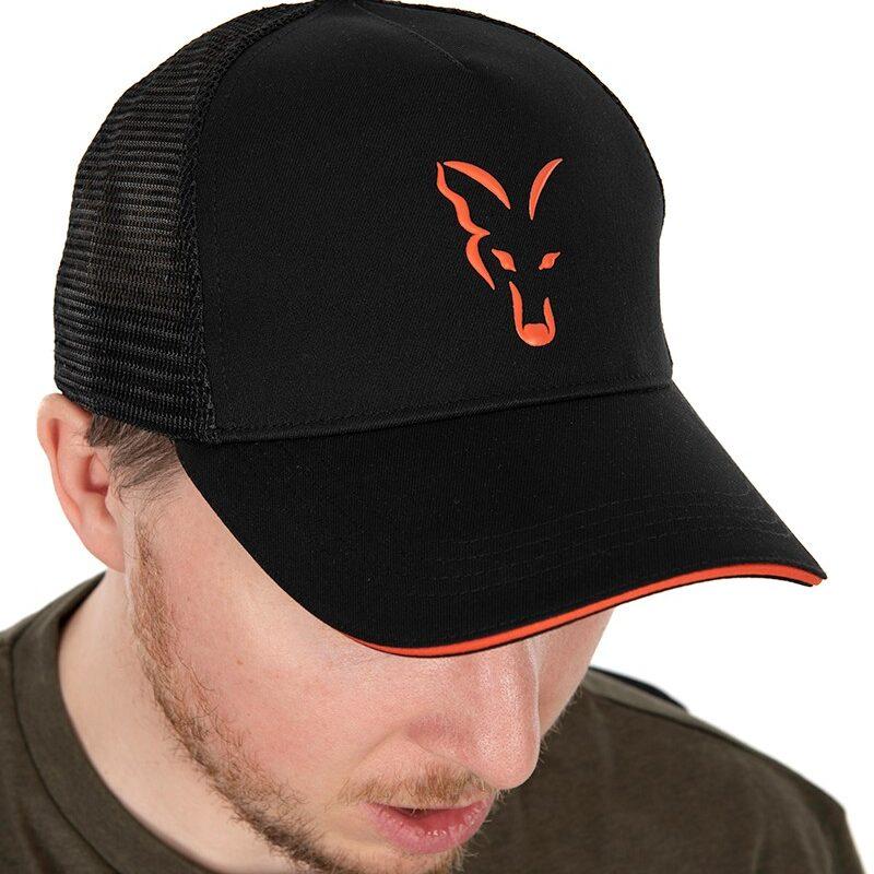 Fox Collection Black&Orange Trucker Cap