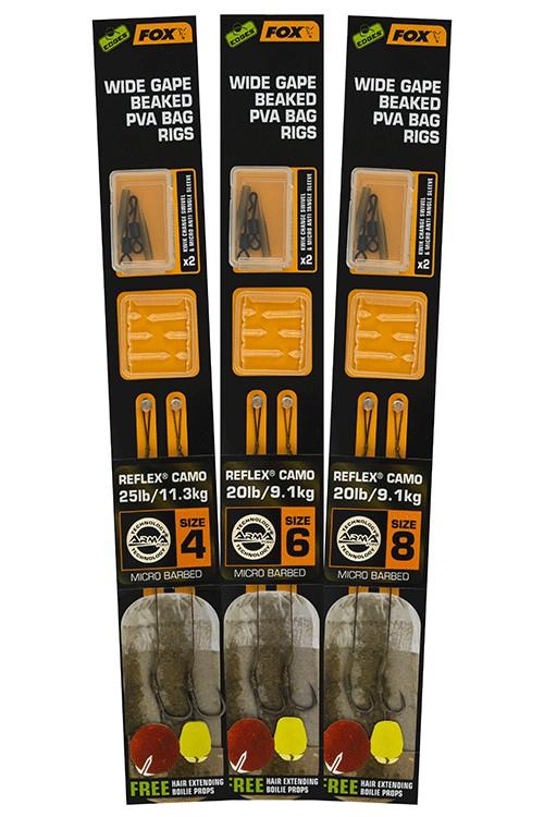 Fox Edges Wide Gape Beaked PVA Bag Rig Kit Camo