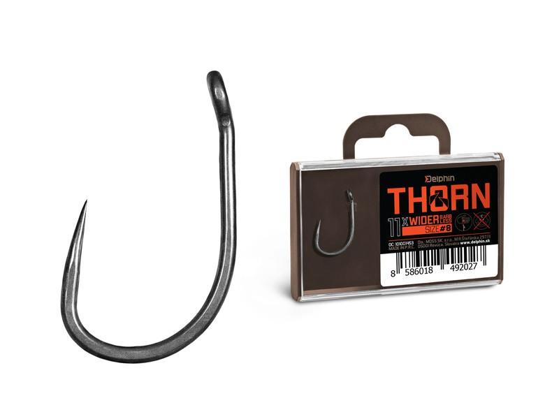 Haki Delphin Thorn Wider Barbless 11 szt.