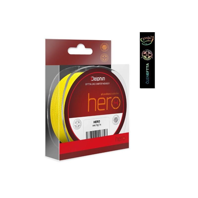 Delphin HERO 4 Braided Line Fluo Yellow 117 m