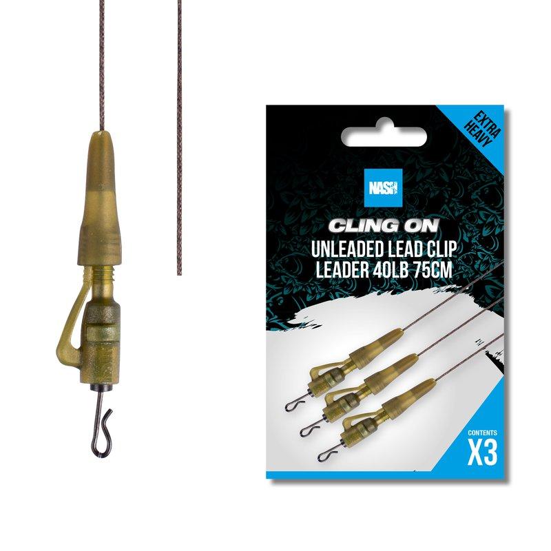 Nash Cling On Unleaded Lead Clip Leader 75 cm/3 szt.
